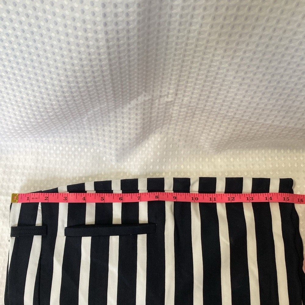 Anne Klein Navy and White Striped Women Shorts - Picture 7 of 9